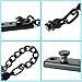 Alise FD9000-B Stainless Steel Chain Door Guard with Spring Anti-Theft Press Lock,Matte Black