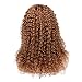 Goldfinch Brown Curly Human Hair Wig with Bangs Long Kinky Curly Wig for Women Deep Curly Virgin Hair Wig 150% Density None Lace Wig 18 inches