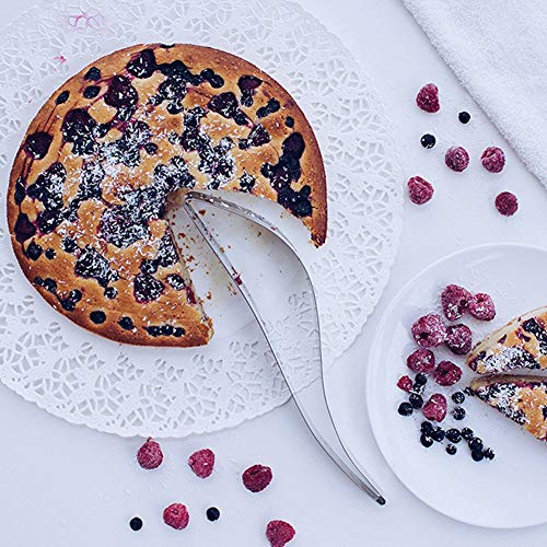 Stainless Steel Cake Slice Cake Pie Pastry Server One-Hand Design Cake Cutter Easy to Use Slicer Pie Knife Cake Lifter Tools Kitchen Utensils Plastic Gadget Perfect Presentation Cake (Bright silver)