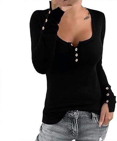 Camisetas con botones mujer Clearance