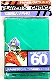 YuGiOh Players Choice 60 Count YuGiOh Size Japanese Quality Gaming Card Sleeves Green