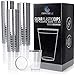 ConnectedPlus 12 oz Silver Rimmed Plastic Cups: 100 Elegant Silver Trim Disposable Wine or Cocktail Party Glasses for a Wedding or Holiday Parties - Clear Plastic Cup with Fancy Trim