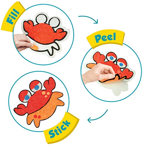 Imagimake Fleximos Aqua World DIY Window Art – Dotz Multi-Colour Air Dry Clay Art Playset - for Girls and Boys 3 Years+ (Aqua World)