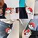 AirPods Case Soft Silicone Shockproof Cover for Apple Airpods 2 1,Poke Ball Pokemon Pikachu 3D Cartoon Unique Design Skin Kits Cases with Carabiner Holder for Girls Teens Air Pods (Poke Ball)