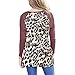 Lutos Long Sleeve Leopard Raglan Shirts for Women Plus Size Button Stripe Print Holiday Casual Shirts Topsthumb 1