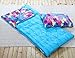 HowPlumb Sleeping Bag and Pillow Cover, Blue Tie-Dye Indoor Outdoor Camping Youth Kids Girls