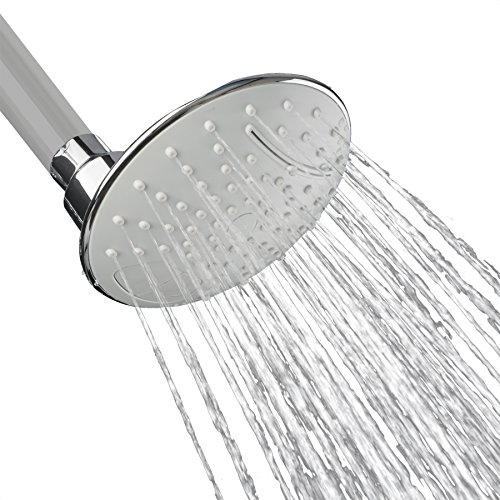 AKDY 5 Inch High Pressure Rain & Waterfall Fixed Showerhead with Adjustable Metal Swivel Ball Joint - Nature & SPA Like Shower Experience Even at Low Water Flow & Pressure