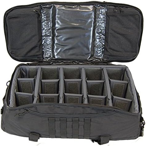 Microraptor Large Black Backpack with Padded Dividers