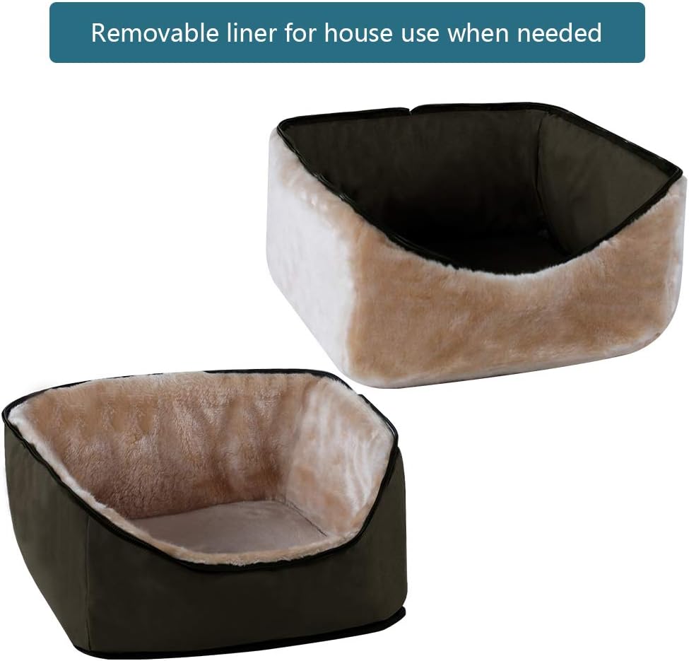Petsfit Dog Lookout Car Booster Seat with Summer and Winter Liner, 15" Lx16 Wx14 H : Pet Supplies