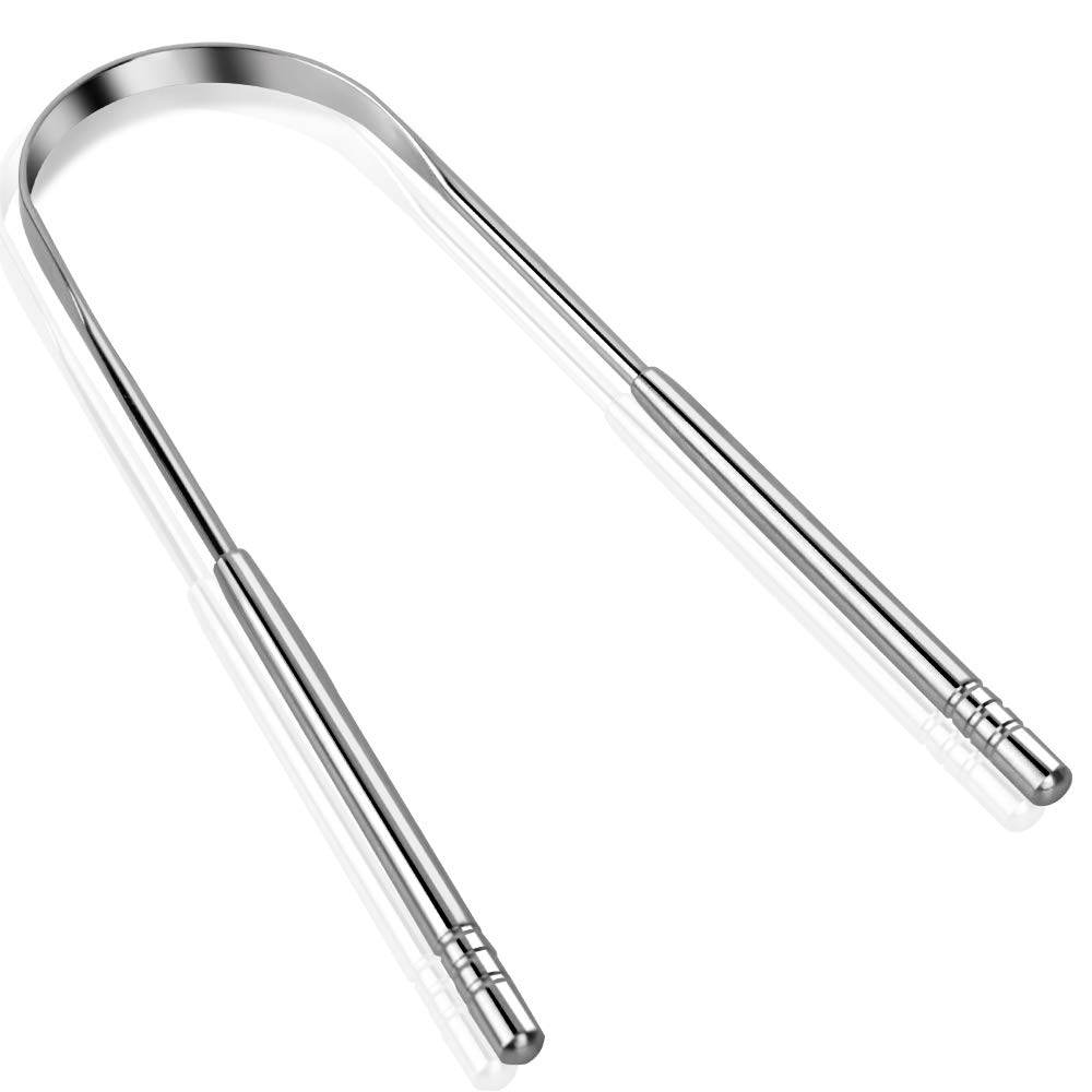 Tongue Scraper, YGDZ Tongue Cleaner Scraper Stainless Steel Effective Eliminate Bad Breath for Adults
