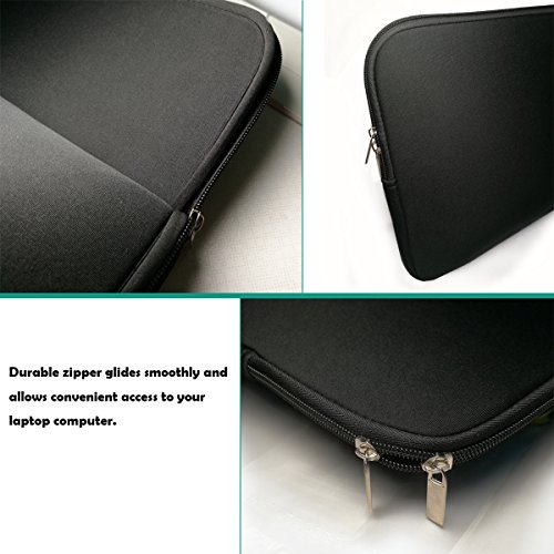 Naukay laptop bag 15.6 Inch,resistant Neoprene Laptop Sleeve/Notebook Computer Pocket Case/Tablet Briefcase Carrying Bag Compatible Asus/Dell/Fujitsu/Lenovo/HP/Sony/Toshiba/Acer/ Fujitsu(Black)