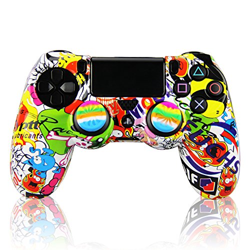 Ps4 controller cover, protective hard skin kits for ps4…