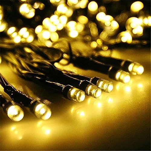 Lightbuy Christmas Light string Solar Powered 39ft 100pcs LEDs, Waterproof Christmas Lighting Starry Fairy Lights for Homes, Wedding, Christmas Party Seasonal Decoration Light (Warm White)