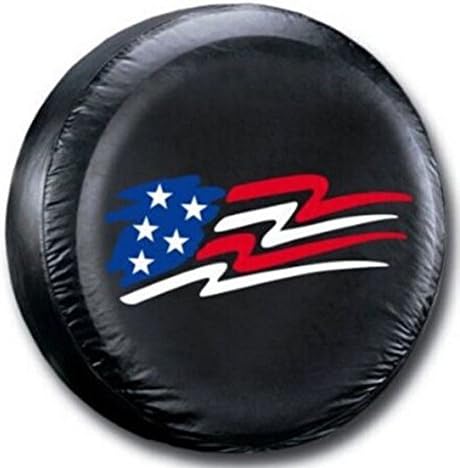 Smilar PVC Leather 5 Stars Flag Wheel Spare Tire Cover 1-PC 16-inch diameter 76-79cm