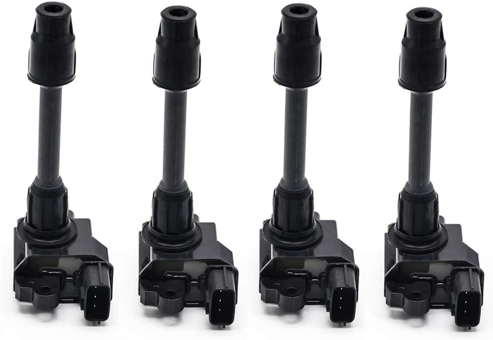 Super11Six 4 Pcs Straight Boot Ignition Coil Fit for Nissan Maxima Qx Infiniti I30 2.0 2.5 3.0 V6, OEM NO # 22448-31U06 22448-31U01 22448-31U00 22448-31U16, Ignition System