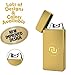 Novelty Wares™ - USB Flameless Plasma Dual Arc Rechargeable Windproof Cigarette Lighter with Charging Cable and Gift Box (Gold)
