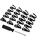 HOVEOX 20 Pcs Bronze Single Hooks Coat Wall Mounted Single Hooks Hangers No Scratch Robe Hooks Equipped with 40 Pcs Screws & a Free Screwdriver for Bath Kitchen Garage Heavy Duty, Black primary