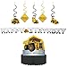 Construction Zone Party Decorations Supply Pack - Dizzy Danglers, Banner, and Centerpiece