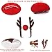 Car Reindeer Antlers and Nose - 3 Pcs Easy to Install and Remove Kit - Fun Christmas Car Decoration