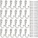 PAINISTIC Topspeeder 24 Pieces Coat Hooks Wall Mounted Single Coat Hanger and 50 Pieces Screws for Cloakroom, Clothes, Hat, Scarf, Bags, Keys, Shoes, Coffee Cup Holder, Homemade Wardrobe（Silver）