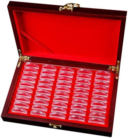 SODIAL Caja de ExhibicióN de ProteccióN de Monedas de Madera ...