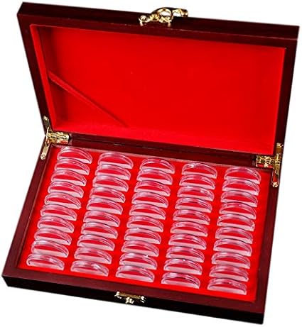 SODIAL Caja de ExhibicióN de ProteccióN de Monedas de Madera ...