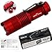 Sidiou Group 7W 300LM Mini CREE LED Flashlight Torch Adjustable Focus Zoom Light Lamp (3 Mode Red)