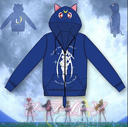 Anime Sailor Moon Luns Cat Cute Jacket Hoodie Coat Animation M Size