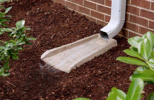 4-Pack Decorative Downspout Natural Stone Texture Splash Block Rain Gutter Drain Extender