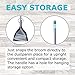 Guay Clean Angled Broom and Dustpan Set with Adjustable Handle - Easy Sweeping for Home Kitchen Office Floor - Collects Dust Dirt Debris - Built-in Broom Comb - Blue