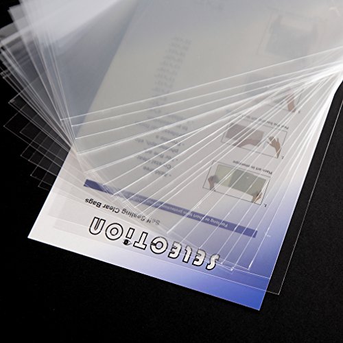 SELECTION 9 inch x 12 inch Crystal Self Sealed Protective Storage Bags for Artwork, Print, Photograph, Document (Pack of 25)