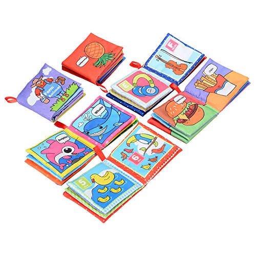 image for Acekid First Soft Book, Nontoxic Baby Cloth Books Early Education Toys