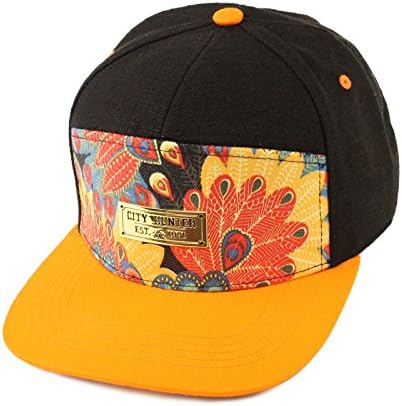 Men's Summer 100% Cool Cotton Peacock 7 Panel Snapback Cadet Cap Hat Navy