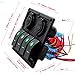 FXC Waterproof Marine Boat Rocker Switch Panel 4 Gang with Dual USB Slot Socket + Cigarette Lighter LED Light for Car Rv Vehicles Truck (4 Gang Green Light)
