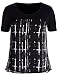 Chicwe Women's Plus Size Top Blouse With Back Cross Slit 1X-4X