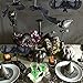 ATDAWN Halloween Hanging Bats, Nylon Hanging Bats, Realistic Looking Spooky Bats, Flying Bats Halloween Decoration, 3 Pack