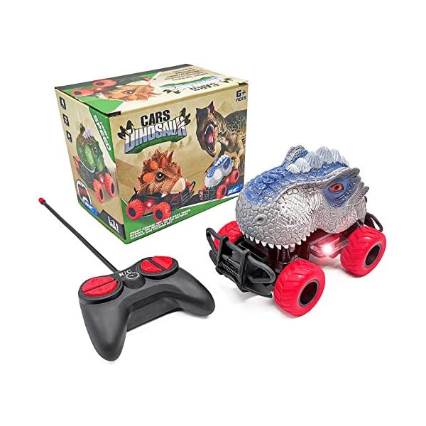 Remote Control Dinosaurs Car Toys with Lights 1:34 Scale - Best Gift Toy for Kids