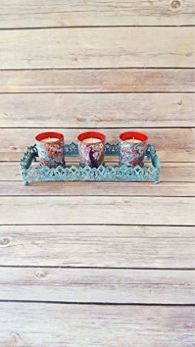 Turquoise Vintage Candle Holder