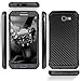 TJS Galaxy J7 Sky Pro/Galaxy J7 Perx/Galaxy J7 V/Galaxy Halo/Galaxy J7 Prime Case, Hybrid Shock Absorbing Impact Resistant Armor Case Carbon Fiber Back Hard TPU Inner Layer (Black)