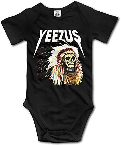 Unisex Baby Yeezus Tank God Wants You Indian Skull One Piece Bodysuit