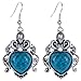 YAZILIND Vintage Red Oval Stone Chandelier Dangle Drop Hook Alloy Earrings Women Gift
