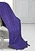 Luxor Linens - Cozy Polyester Chenille Large Oversized Throw 1 PC Blanket for Couch, Throw, Sofa Cover,Soft Bedding Throw Blanket - Clarissa Blanket Collection -59 X 78 inches, Violet