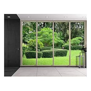 Wall26 - Green Shrubs and Trees at a Park - Canvas Art Wall Decor - 66"x96"