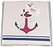 Clever Creations Nautical Anchor Collapsible Storage Organizer Folding Cube for Bedroom & Living Room | Perfect Size Storage for Books, Clothes, Electronics, and Gadgets | Mariner Sailor Theme