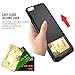 iPhone 6S Case, iPhone 6 Case, Style4U Slim Shock-Resistant Hybrid Armor Case with Credit/ID Card Compartment for Apple iPhone 6S / 6 with 1 Stylus and 1 HD Clear Screen Protector [Black]