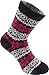 Packs of 5 Crew Socks Women Wool Fuzzy Winter Colored Knit Sox,Snowflake