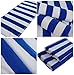 Tamengi 100% Cotton Beach Towel, Pool Towel Dark Blue Striped (30