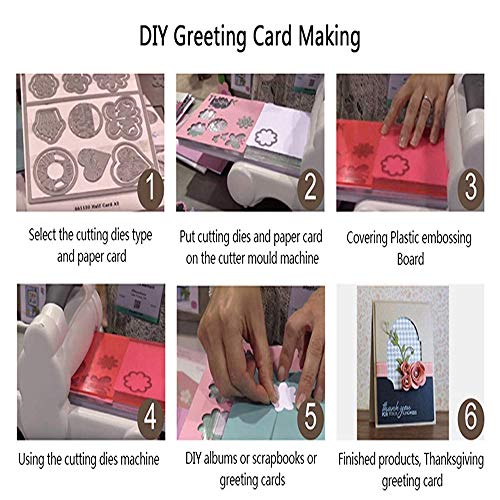 5.31" x 4.13" Cutting Dies, 2 Pack Embossing Stencil Flower Background Metal DIY Nesting Template for Decorative Album Standard Sized Greeting Card Making Scrapbooking Craft by ACKLLR
