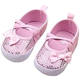 Toddler Prewalkers Sequin Bowknot Sneaker Baby Crib Shoes 12-18 Months