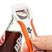 #1 Best Can Opener & 4 in 1 Heavy Duty Bottle Opener Combo Set, Professional High Quality Stainless Steel, Ergonomic Design Soft Grip Handle. Imperial Kitchen Collection (Tangerine)